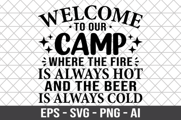 Reviewing Welcome to Our Camp Camping SVG for Embroidery