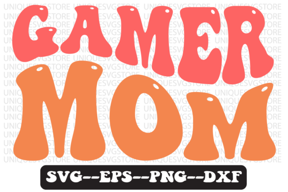 Stitching the Gamer Mom Quote Retro Svg Design